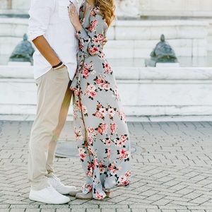 Vici collection floral wrap dress